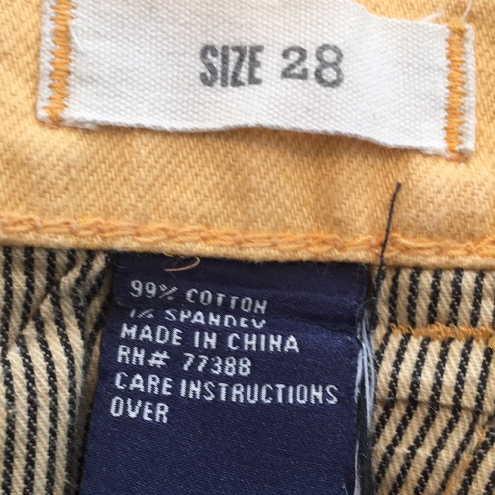 Madewell Skinny Skinny Ankle Yellow Gold Jeans 28 - Picture 11 of 12